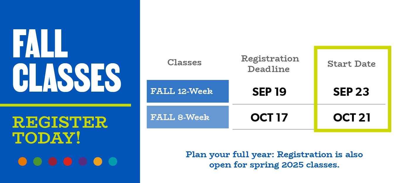 Fall 2024 registration dates